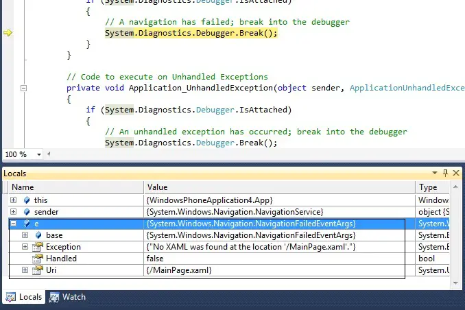 How to change the Start Page of the Windows Phone 7 Application in Visual Studio 2010?