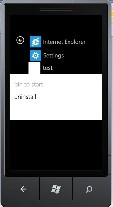 BackgroundImage and Pin to start in Windows Phone 7 using Visual Studio
