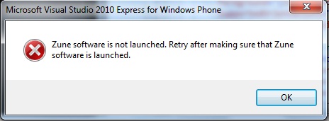Common Errors on running Apps in Windows Phone 7 Device using Visual Studio