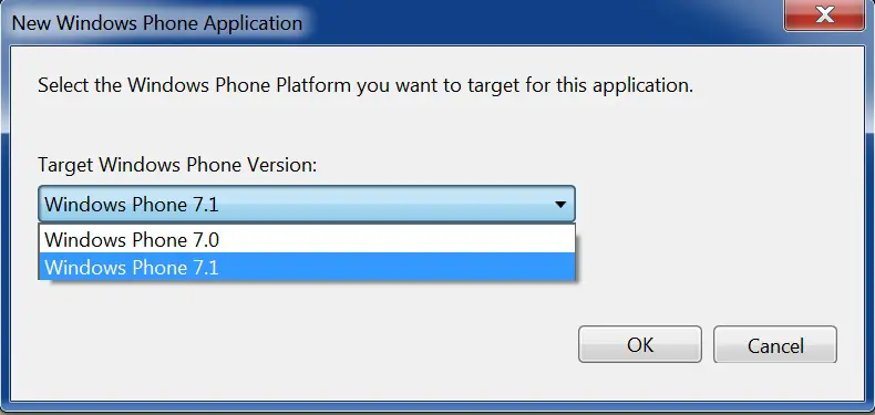 Target Different versions of Windows Phone with the Windows Phone 7.1 SDK