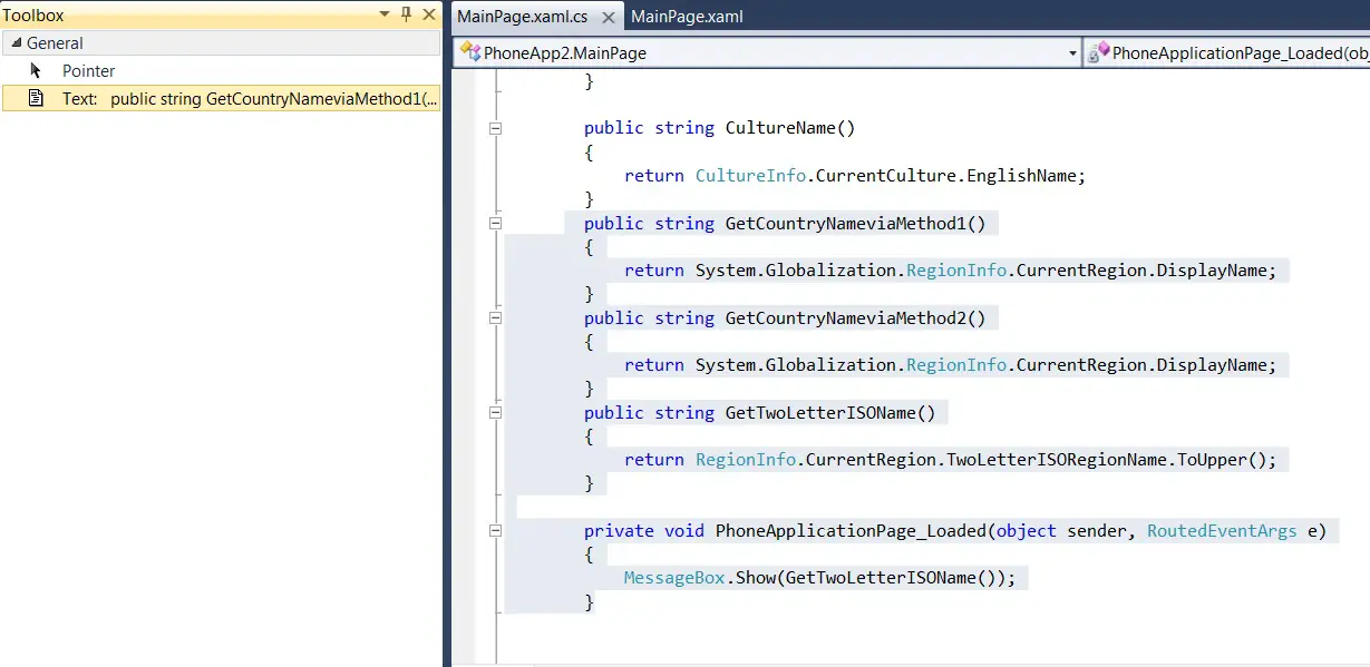 How to Copy the Code to the Visual Studio toolbox ?