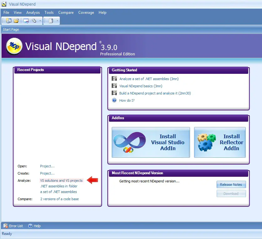 Evaluating NDepend Professional