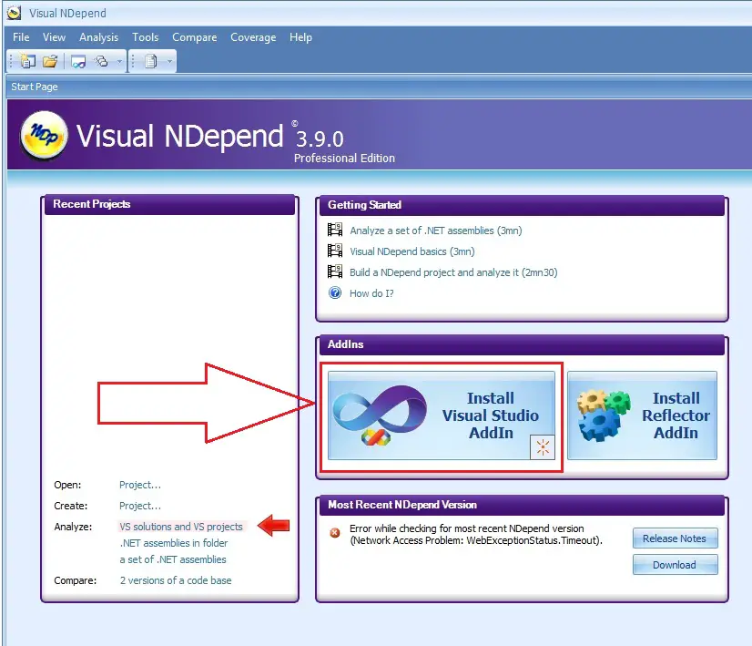 How to Install NDEPEND AddIn to Visual Studio 2010?