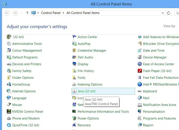 how to disable 고급 커피 in windows 8