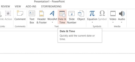 How to Insert Date and Time in Microsoft PowerPoint 2013 Presentation?