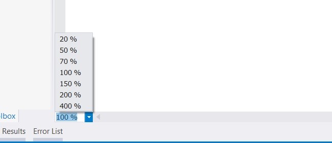 Visual Studio 2012 Tips and Tricks - Zoom in or Zoom Out in Editor