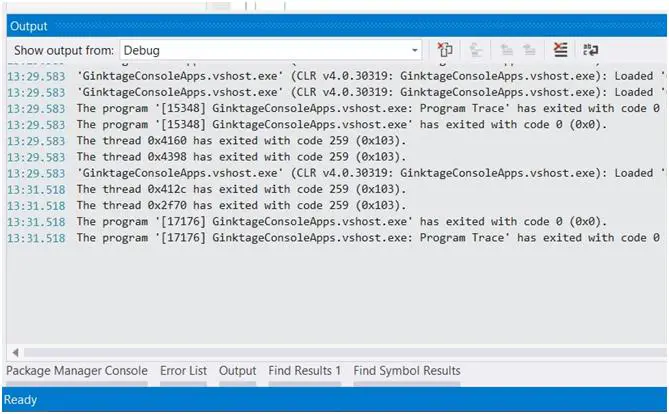 Visual Studio 2013 Tips and Tricks - TimeStamp in Debug Window with Productivity Power Tool 2013